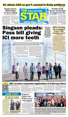 Cover of The Philippine Star