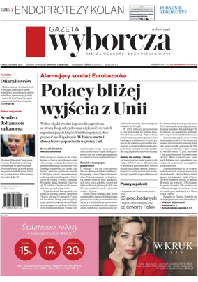 Cover of Gazeta Wyborcza