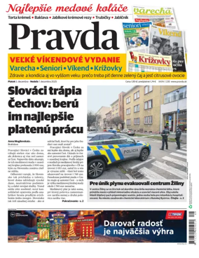 Cover of Pravda of Slovakia
