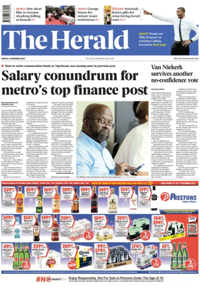 Cover of The Herald (South Africa)