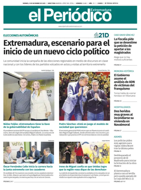 Cover of El Periódico Extremadura