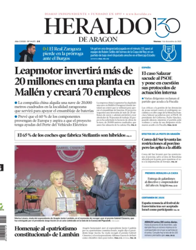 Cover of Heraldo de Aragón