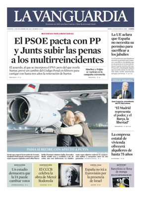 Cover of La Vanguardia