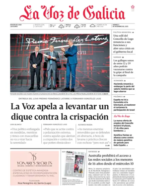 Cover of La Voz de Galicia (Lugo)