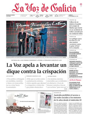 Cover of La Voz de Galicia (Ourense)