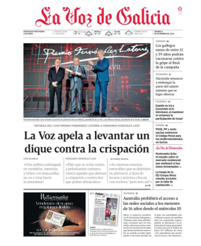 Cover of La Voz de Galicia (Pontevedra)