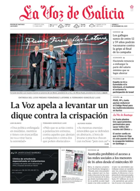 Cover of La Voz de Galicia (Santiago)