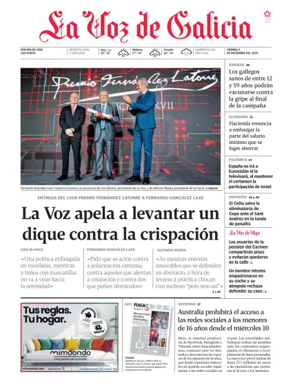 Cover of La Voz de Galicia (Vigo)
