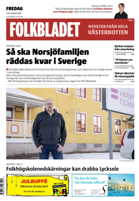 Cover of Folkbladet Västerbotten