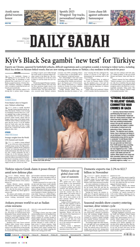 Cover of Daily Sabah (Turkey)