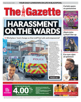 Cover of Blackpool Gazette