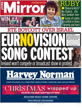 Cover of Daily Mirror (Northern Ireland)