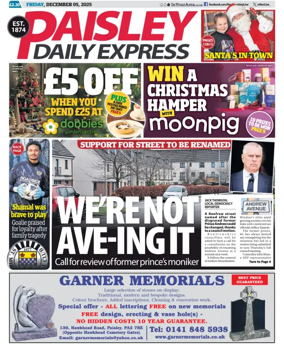 Cover of Paisley Daily Express
