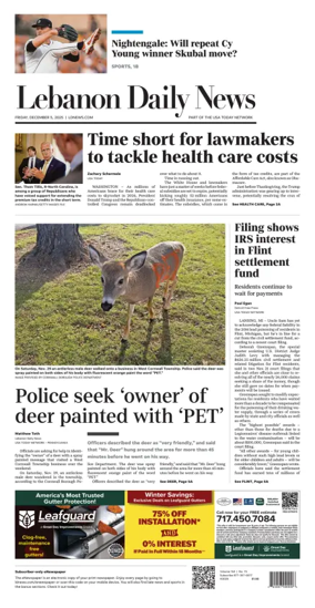 Cover of Lebanon Daily News