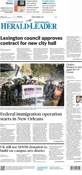 Cover of Lexington Herald-Leader