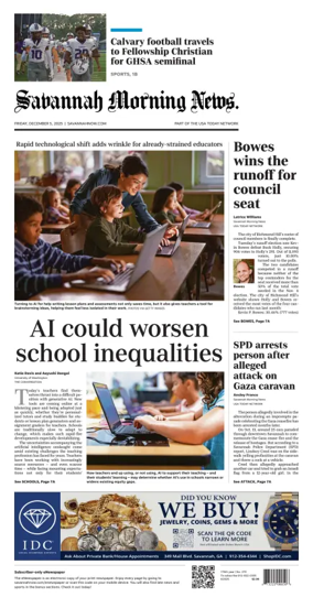 Cover of Savannah Morning News