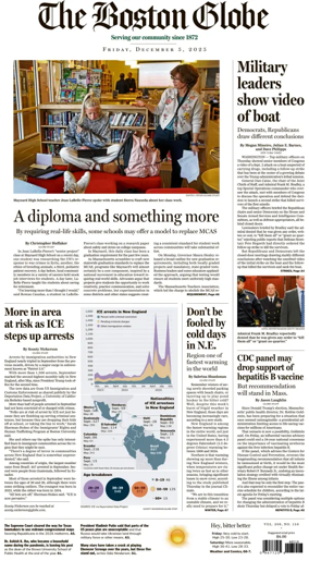 Cover of The Boston Globe