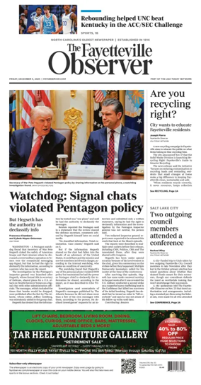 Cover of The Fayetteville Observer