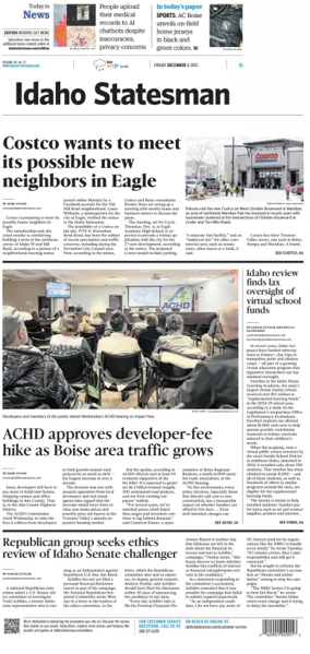 Cover of The Idaho Statesman