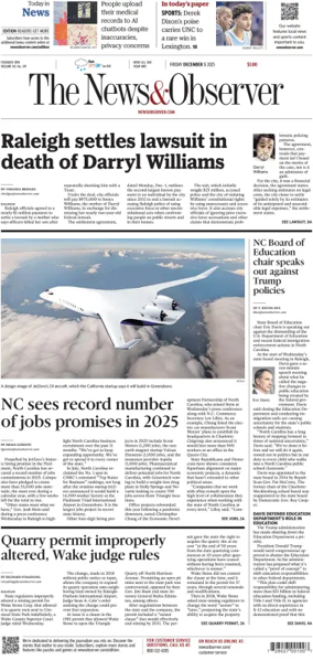 Cover of The News & Observer