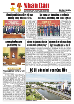 Cover of Nhan Dan newspaper
