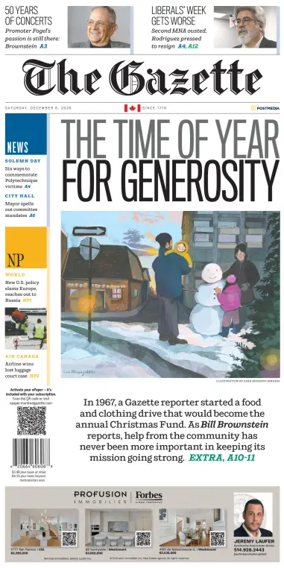 Cover of Montreal Gazette