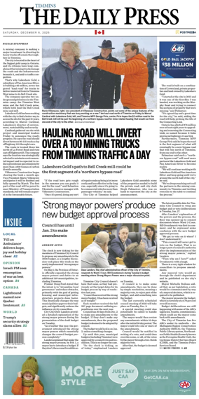 Cover of The Daily Press (Timmins)