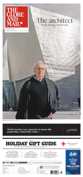 Cover of The Globe and Mail Metro (Ontario Edition)