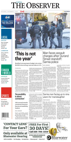 Cover of The Observer (Sarnia)
