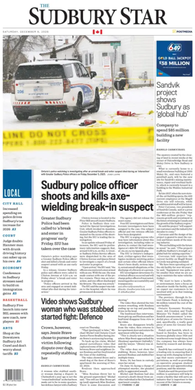 Cover of The Sudbury Star