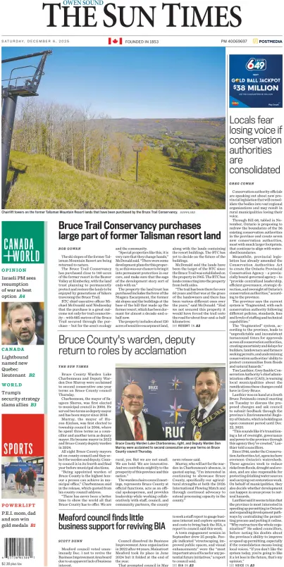 Cover of The Sun Times (Owen Sound)