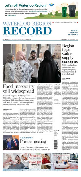 Cover of Waterloo Region Record