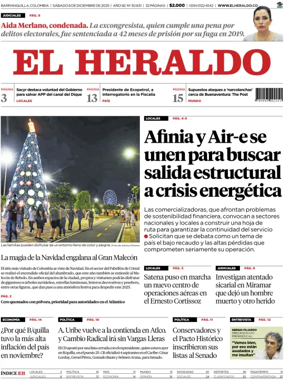 Cover of El Heraldo (Colombia)