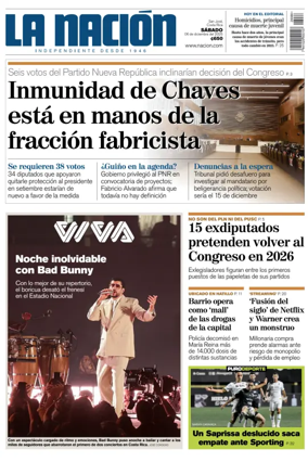 Cover of La Nacion (Costa Rica)