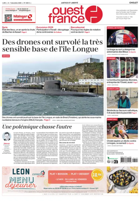 Cover of Ouest France (Cholet)