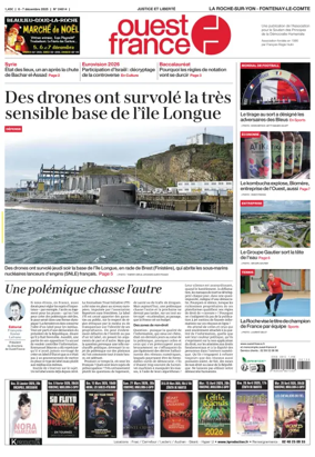 Cover of Ouest France (La Roche-sur-Yon)