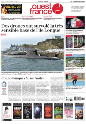 Cover of Ouest France (Les Sables-d'Olonne)
