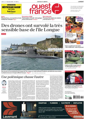 Cover of Ouest France (Lorient)