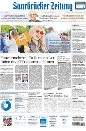 Cover of Saarbruecker Zeitung