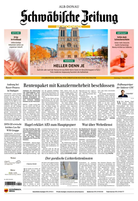 Cover of Schwaebische Zeitung (Alb-Donau)