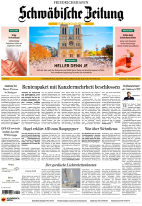 Cover of Schwaebische Zeitung (Friedrichshafen)