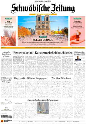 Cover of Schwaebische Zeitung (Sigmaringen)
