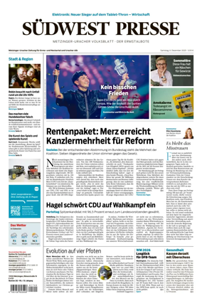 Cover of Südwest Presse (Metzinger Uracher Volksblatt / Der Ermstalbote)