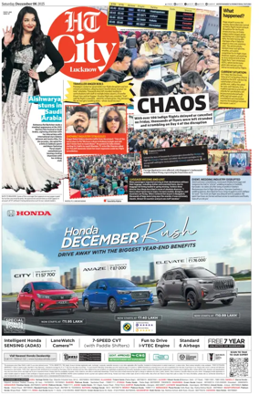 Cover of Hindustan Times (Lucknow) - Live