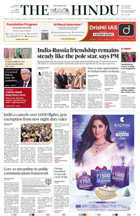 Cover of The Hindu (Delhi)