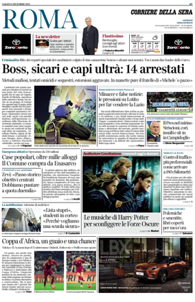 Cover of Corriere della Sera (Roma)