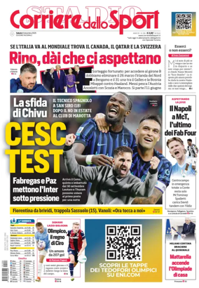 Cover of Corriere dello Sport