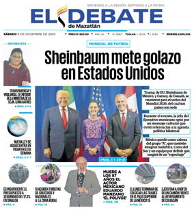 Cover of El Debate de Mazatlan