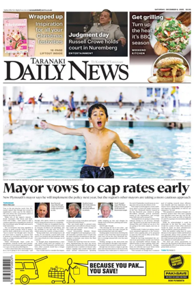 Cover of Taranaki Daily News