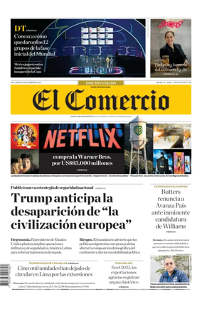 Cover of Diario El Comercio